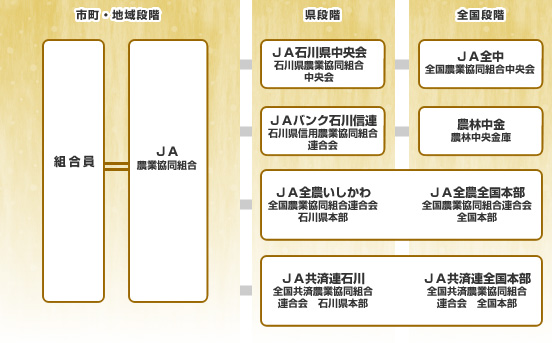 ＪＡグループ石川 組織図