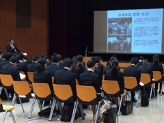 ＪＡ石川県中央会 総務教育部 教育担当 藪岸次長よりＪＡの事業内容を説明